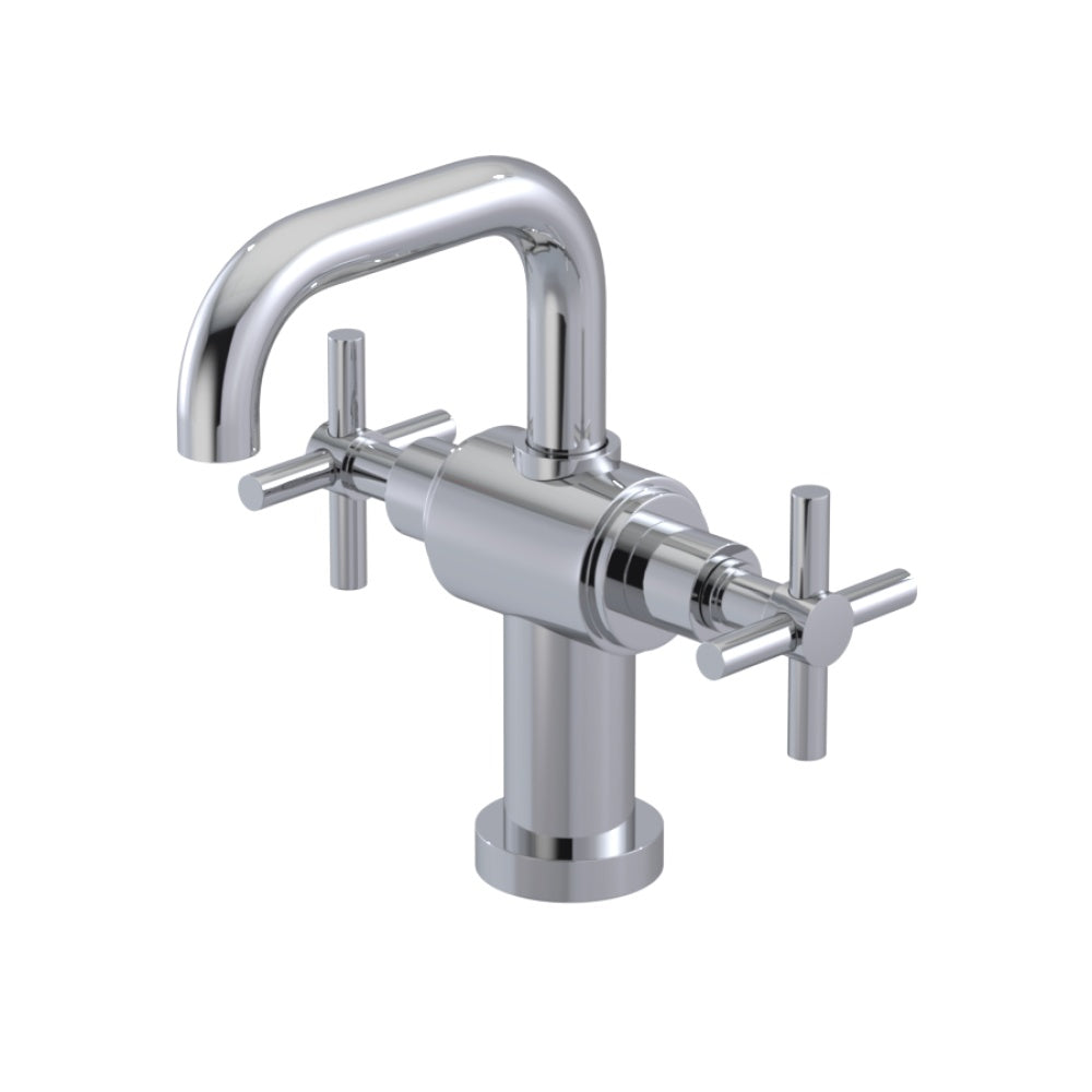 RUBINET 1CGNC Single Hole Dual Handle Lav. Set. (Less Drain)