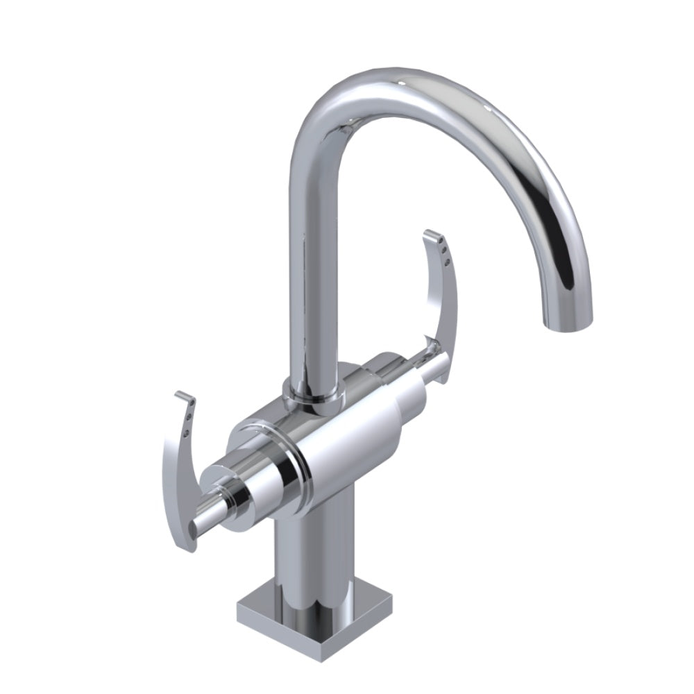 RUBINET 1CLAL Single Hole Dual Handle Lav. Set. (Less Drain)