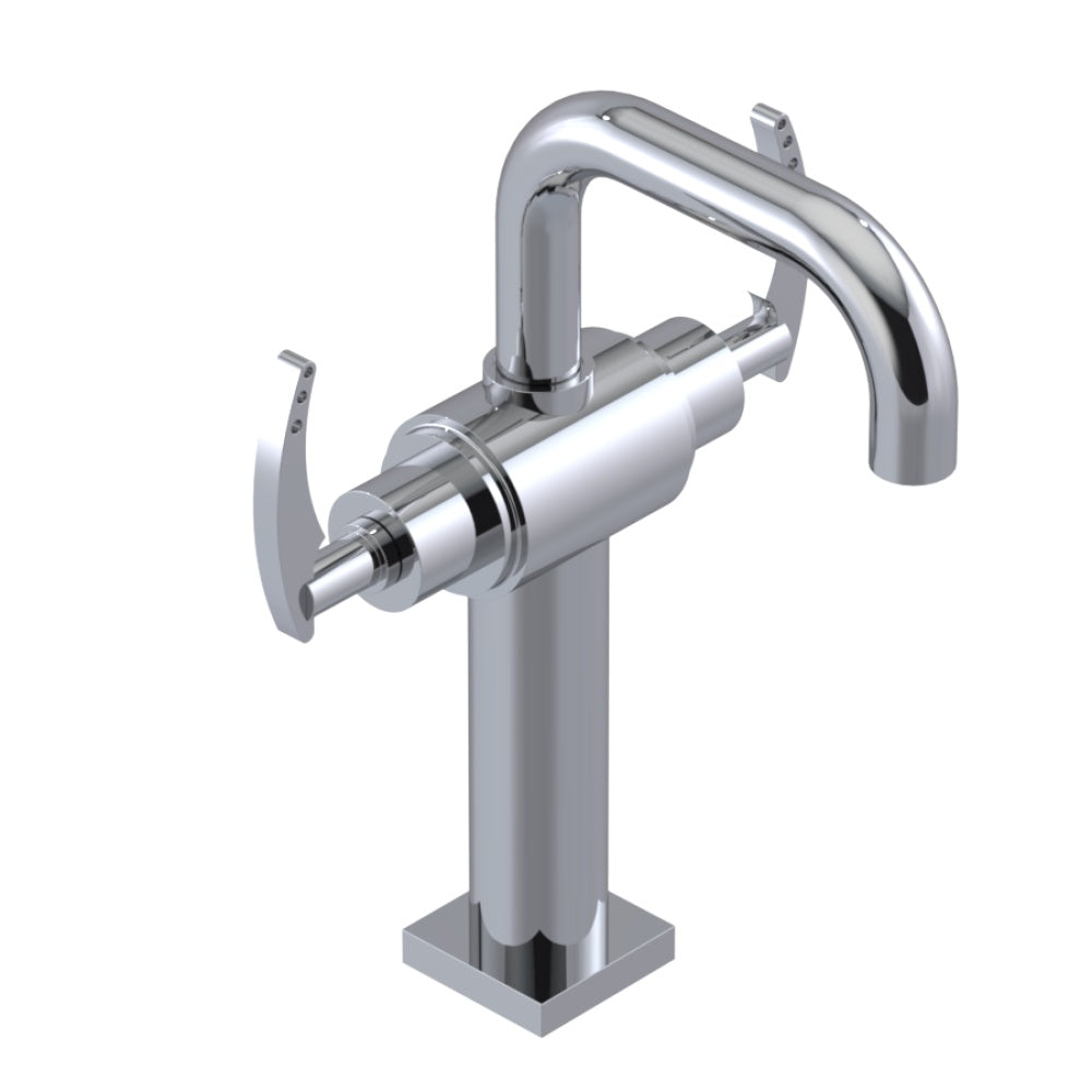 RUBINET 1DLGL Single Hole Dual Handle Lav. Set. With Extended Base With Genesis Spout (Less Drain)