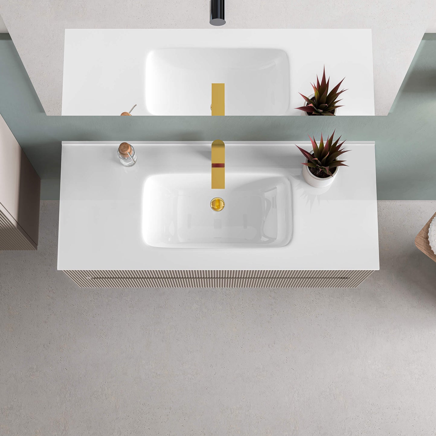 STONETOUCH 1POR48 Porto 48'' Porcelain Vanity Top - 1 Hole