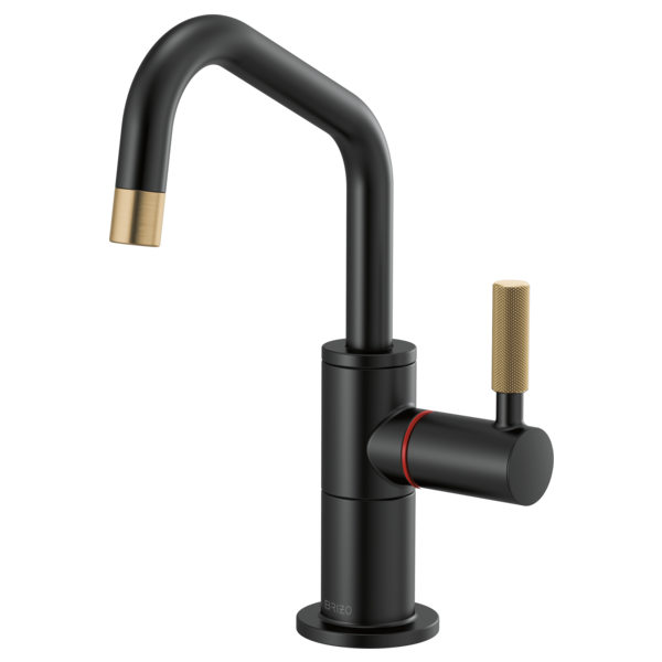 BRIZO LITZE 61363LF Instant Hot Faucet with Angled Spout and Knurled Handle