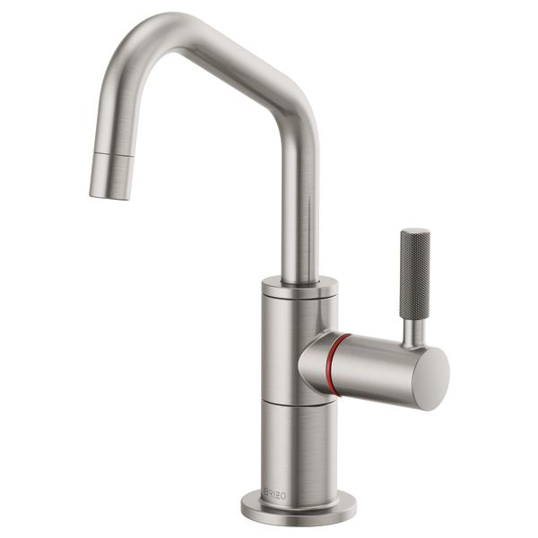 BRIZO LITZE 61363LF Instant Hot Faucet with Angled Spout and Knurled Handle