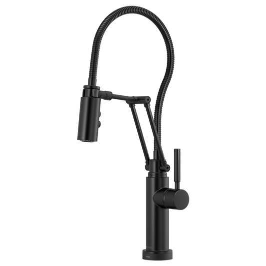 BRIZO ODIN 64121LF SmartTouch Articulating Kitchen Faucet With Finished Hose