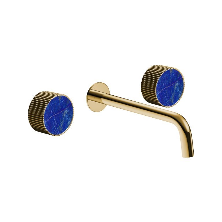 MAIER 82307 Bespoke Wallmount Lav Curved Handle and Lapis Iazuli Inlay