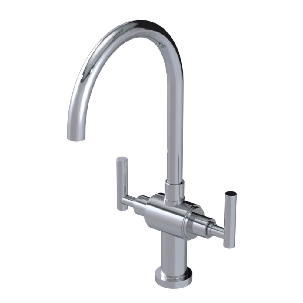 RUBINET 8DGLL Two Handle Single Hole Kitchen Set With Lasalle Spout