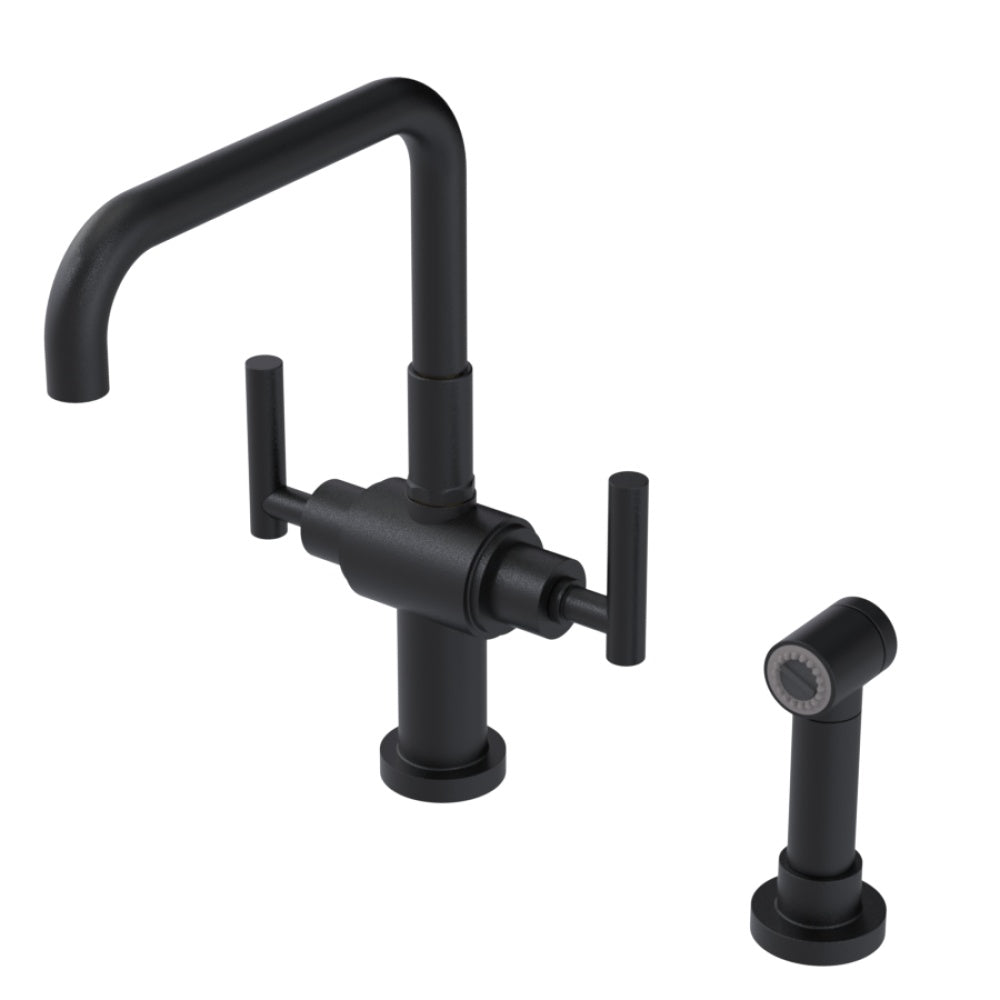 RUBINET 8DGNSL Two Handle Single Hole Kitchen Set With Hand Spray