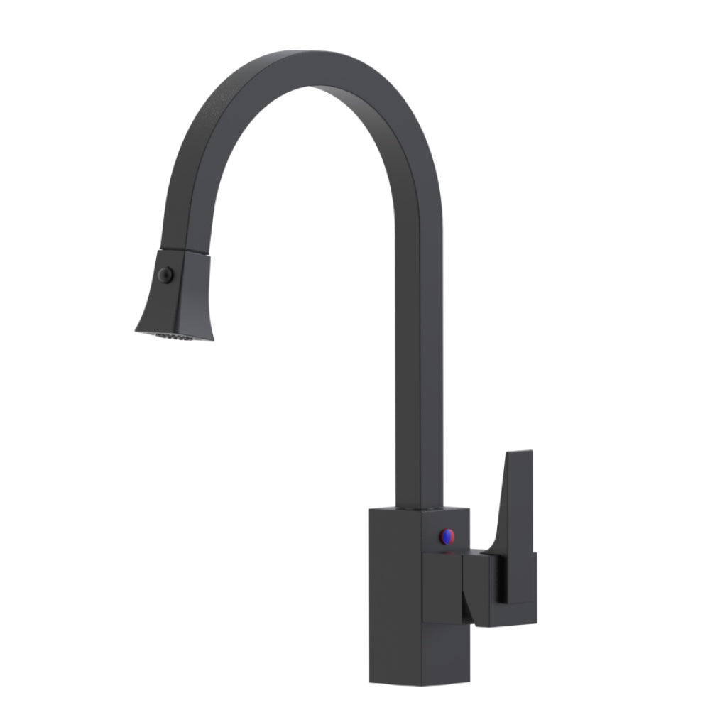 RUBINET 8JRSL Single Control Kitchen Set With Retractable Dual Function Spray