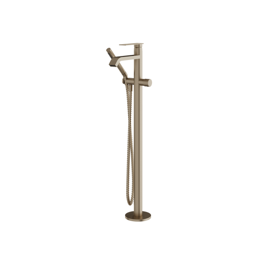FLOORMOUNT TUB FILLER WITH HANDSHOWER