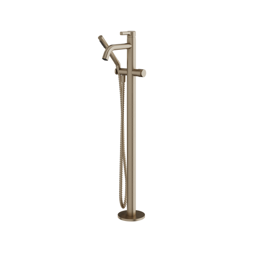 FLOORMOUNT TUB FILLER WITH HANDSHOWER