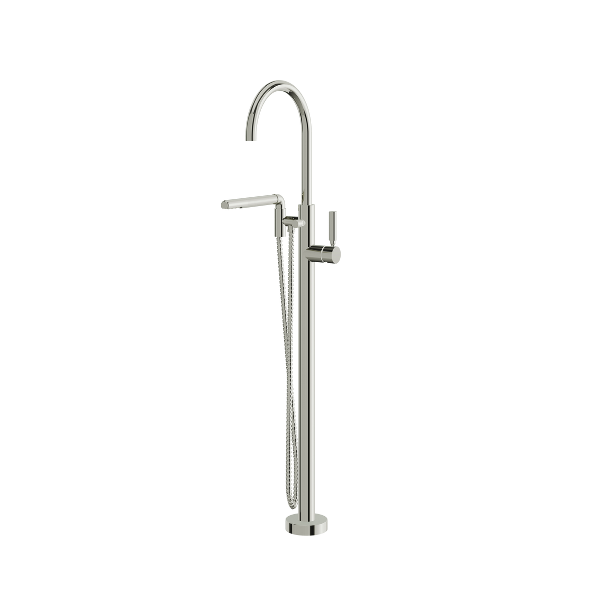 ARIA FLOORMOUNT TUB FILLER WITH HANDSHOWER
