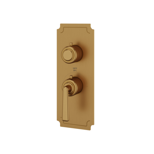 ROUND TRIM SET FOR 1 SHUT-OFF THERMOSTATIC VALVE