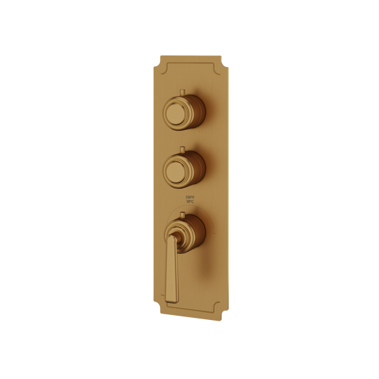 ROUND TRIM SET FOR 2 SHUT-OFF THERMOSTATIC VALVE