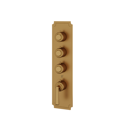 ROUND TRIM SET FOR 3 SHUT-OFF THERMOSTATIC VALVE