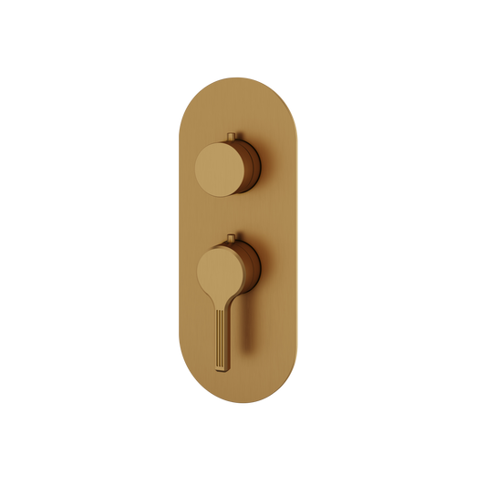 ROUND TRIM SET FOR 1 SHUT-OFF THERMOSTATIC VALVE