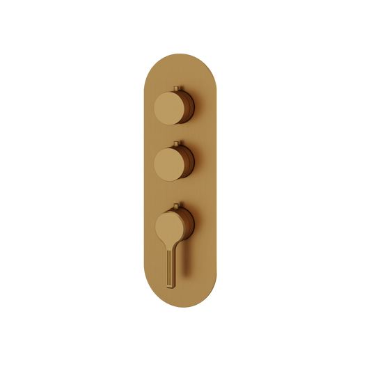 ROUND TRIM SET FOR 2 SHUT-OFF THERMOSTATIC VALVE