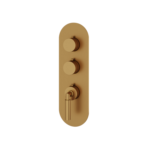 ROUND TRIM SET FOR 2 SHUT-OFF THERMOSTATIC VALVE