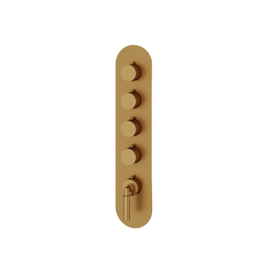 ROUND TRIM SET FOR 4 SHUT-OFF THERMOSTATIC VALVE