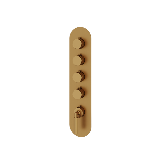 ROUND TRIM SET FOR 4 SHUT-OFF THERMOSTATIC VALVE
