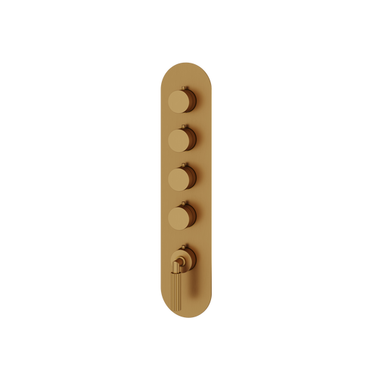 ROUND TRIM SET FOR 4 SHUT-OFF THERMOSTATIC VALVE