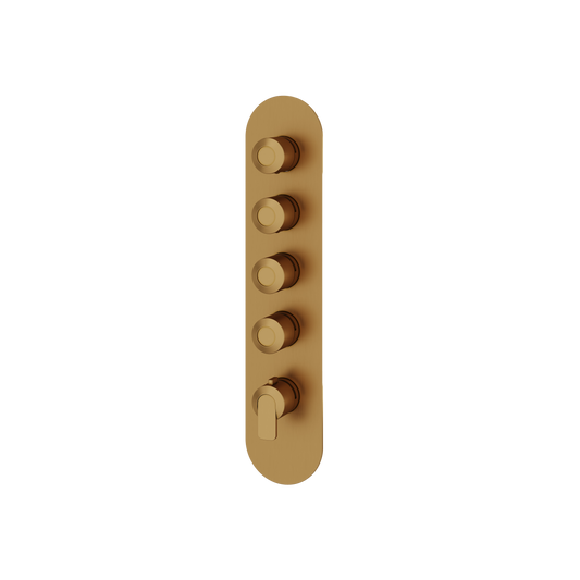 ROUND TRIM SET FOR 4 SHUT-OFF THERMOSTATIC VALVE