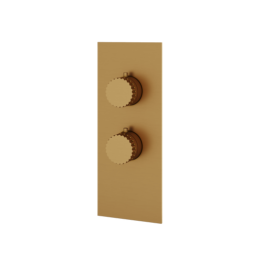 SQUARE ROUND TRIM SET FOR 1 SHUT-OFF THERMOSTATIC VALVE