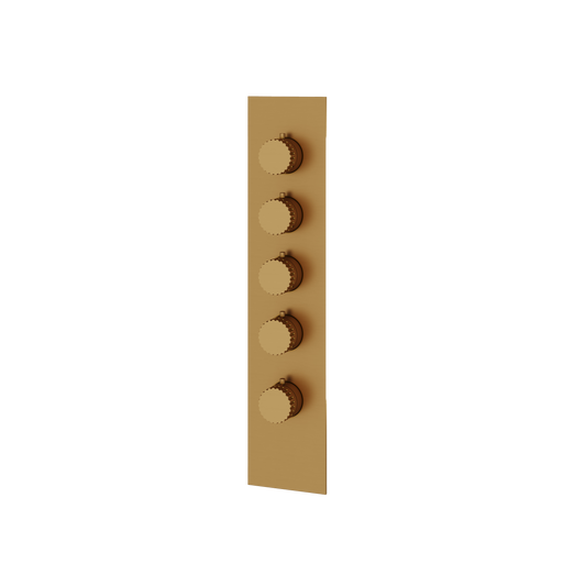 SQUARE ROUND TRIM SET FOR 4 SHUT-OFF THERMOSTATIC VALVE