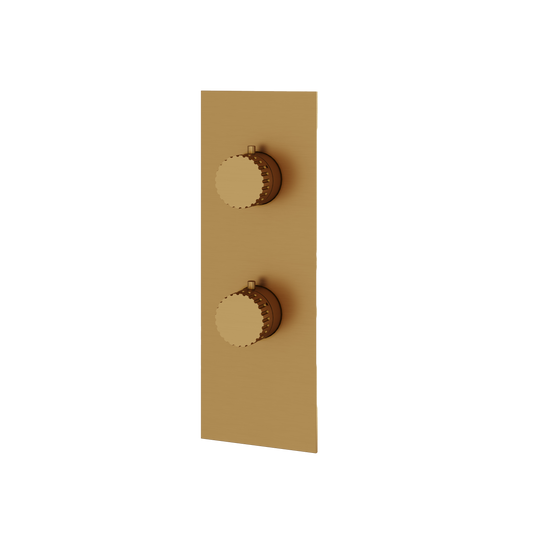 SQUARE ROUND TRIM SET WITH 3-WAY SHARED DIVERTER FOR THERMOSTATIC VALVE
