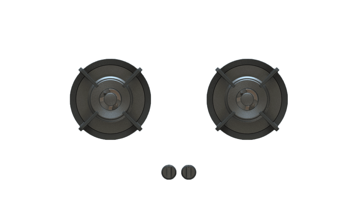 PITT BROMO BROMO2PT-NG, 2-Burner, Top Mounted Control Knobs, PRO Brass Burners, Natural Gas