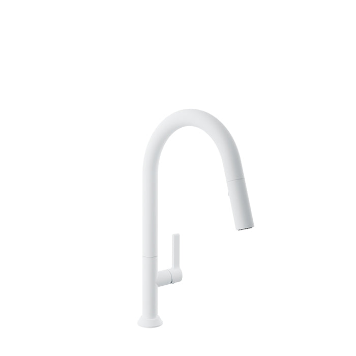 BARIL CUI-9340-02L High Single Hole Kitchen Faucet With 2-Function Pull-Down Spray