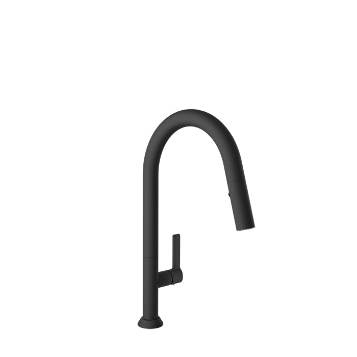 BARIL CUI-9340-02L High Single Hole Kitchen Faucet With 2-Function Pull-Down Spray