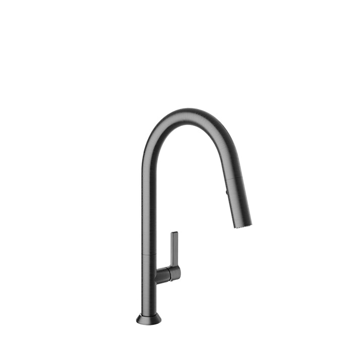 BARIL CUI-9340-02L High Single Hole Kitchen Faucet With 2-Function Pull-Down Spray