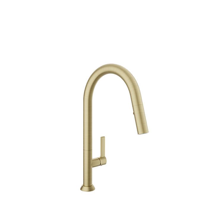 BARIL CUI-9340-02L High Single Hole Kitchen Faucet With 2-Function Pull-Down Spray