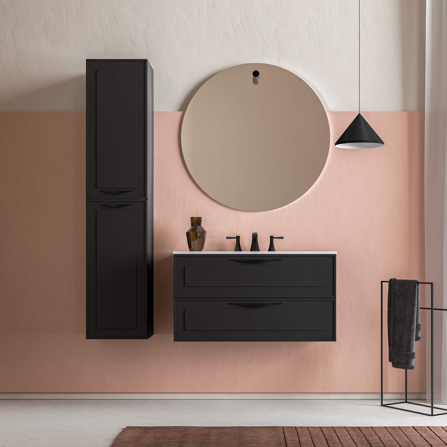 STONETOUCH DEV36 Deville Wall Mounted Vanity 36"
