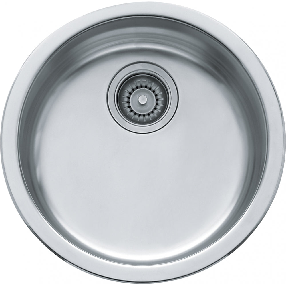 FRANKE RBX110 ROTONDO DM 20G SS SGL 21CAB WITH STRAINER BASKET STAINLESS STEEL SINK