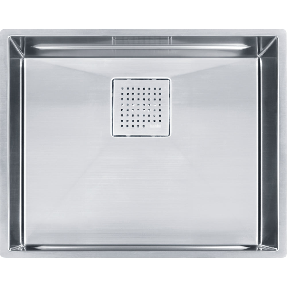 FRANKE PKX11021-S PEAK UM 16G SS SGL 27CAB WITH STRAINER BASKET STAINLESS STEEL SINK