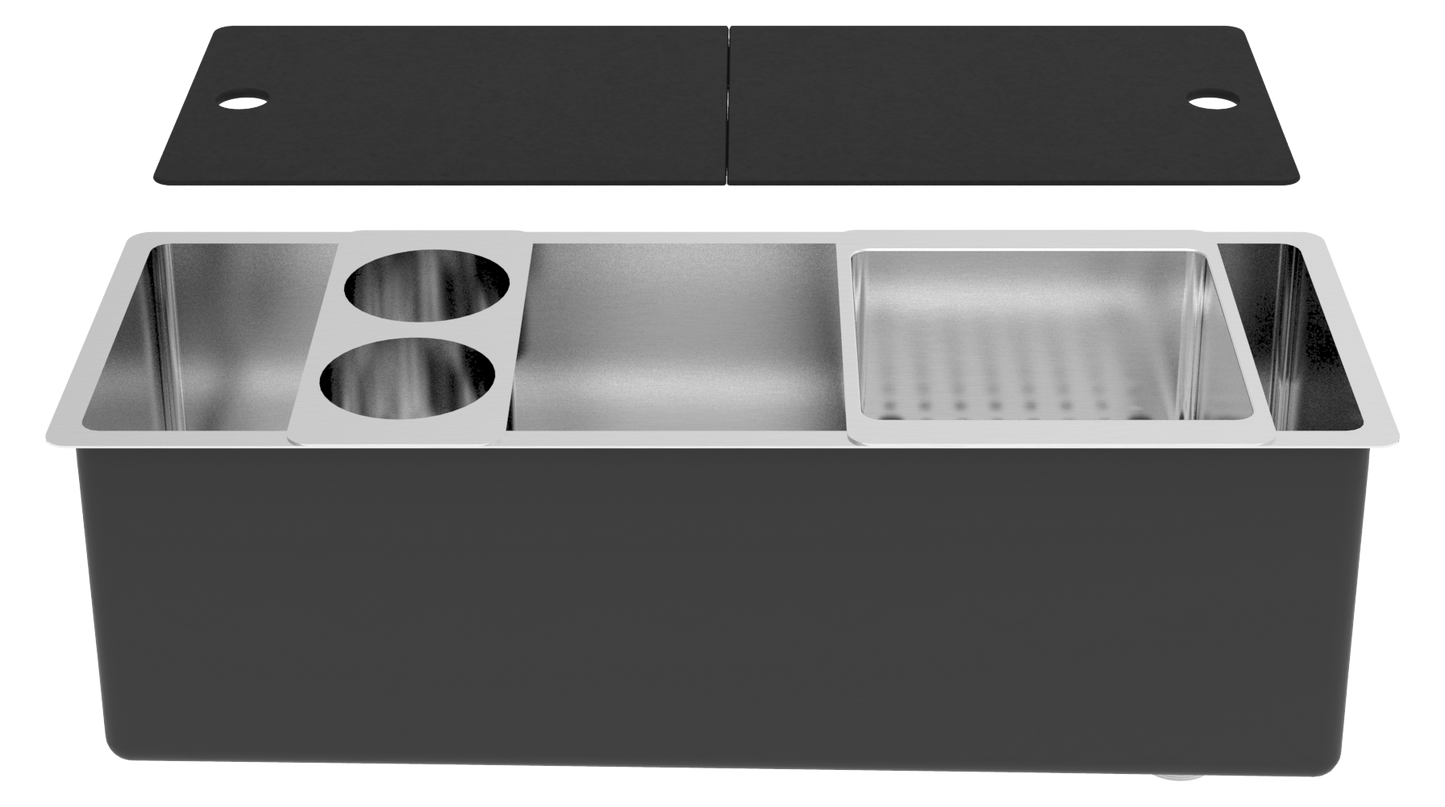 ZOMODO PRC620K-BK 26" Party Bar Station and Trough Sink with Accessories