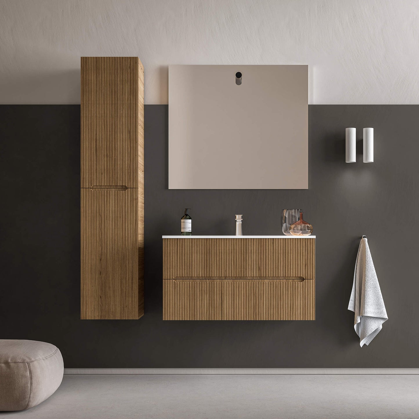 STONETOUCH RUN36 Runway Wall Mounted Vanity 36"