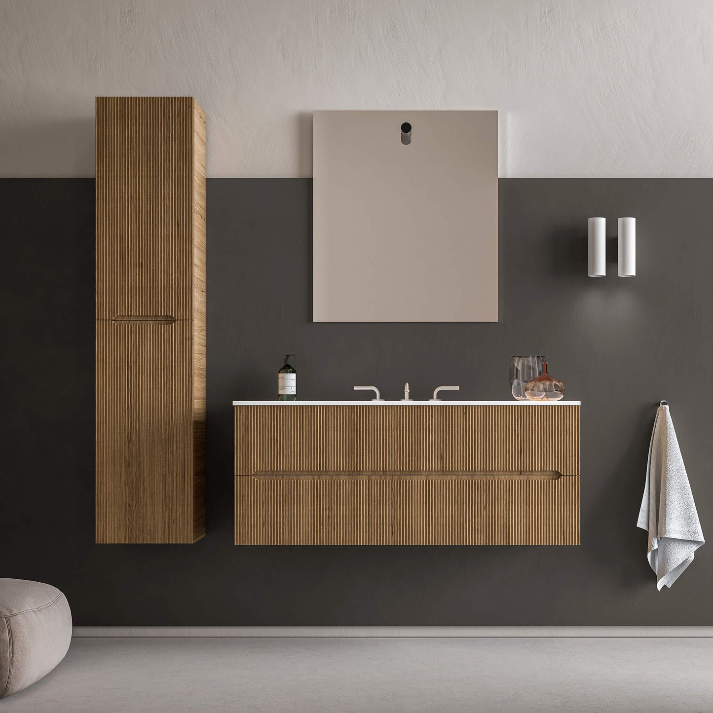 STONETOUCH RUN48 Runway Wall Mounted Vanity 48"