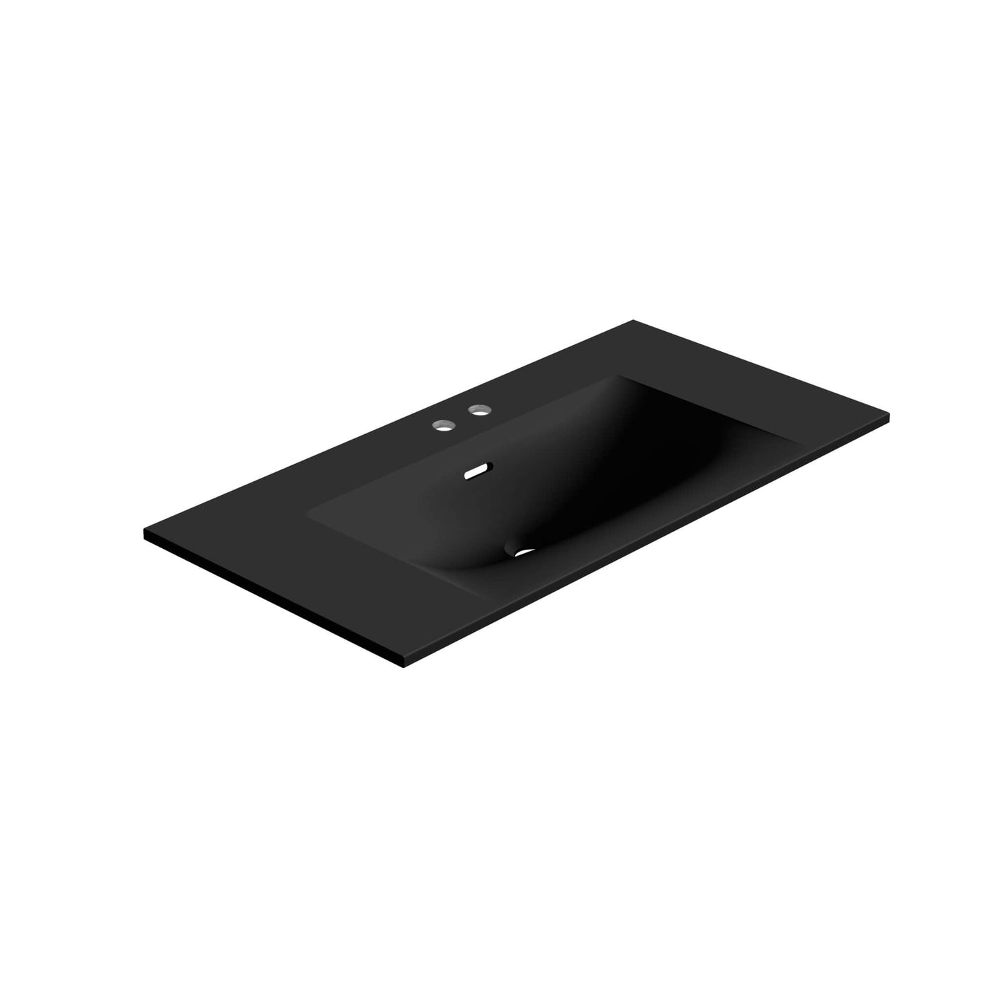 STONETOUCH 2NEV36 Neve 36'' Mineralsolid Vanity Top - 2 Holes