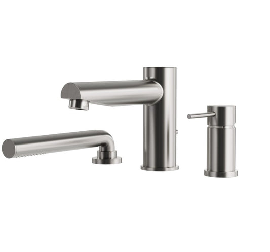 Volare 3-piece Deckmount Tub Filler with Handshower