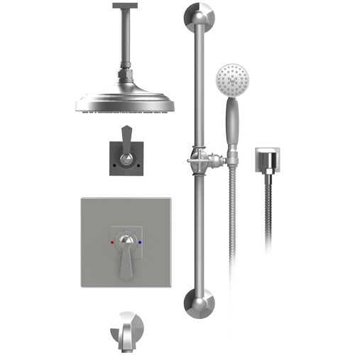 RUBINET T233HXC Pressure Balance Tub & Shower With Three Way Diverter Shared Flow