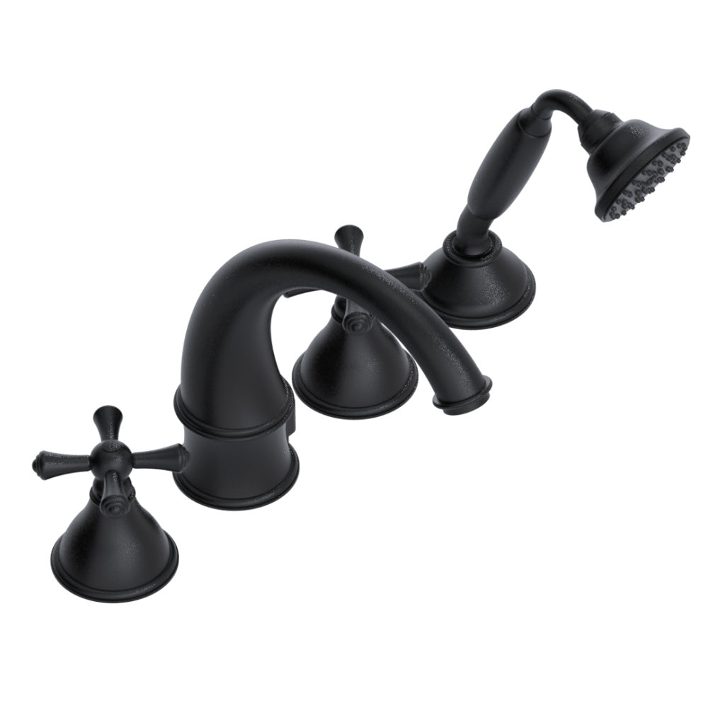 RUBINET T5HFJC Four Piece Roman Tub Filler With Hand Held Shower With Jasmin (Trim Only)