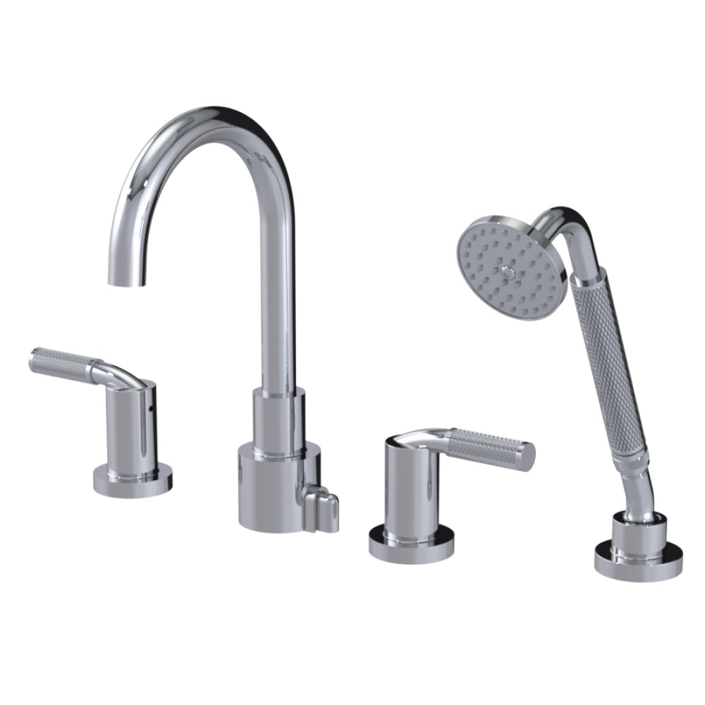 RUBINET T5HHLL Four Piece Roman Tub Filler With Hand Held Shower With Lasalle Spout (Trim Only)