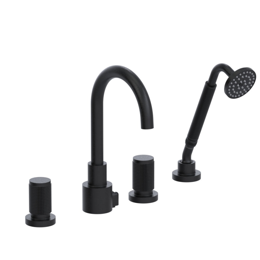 RUBINET T5HHLR Four Piece Roman Tub Filler With Hand Held Shower With Lasalle Spout (Trim Only)