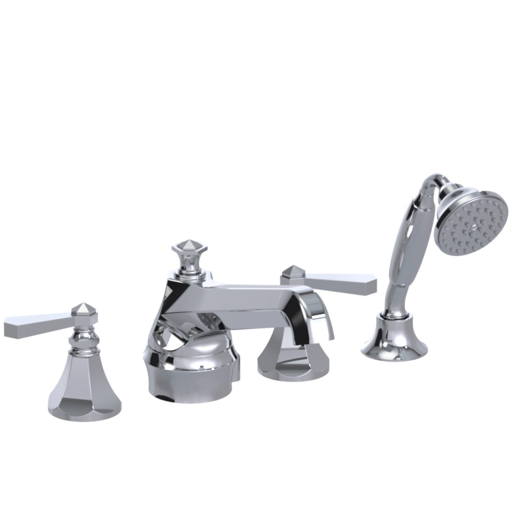 RUBINET T5HHXL Four Piece Roman Tub Filler With Hand Held Shower (Trim Only)