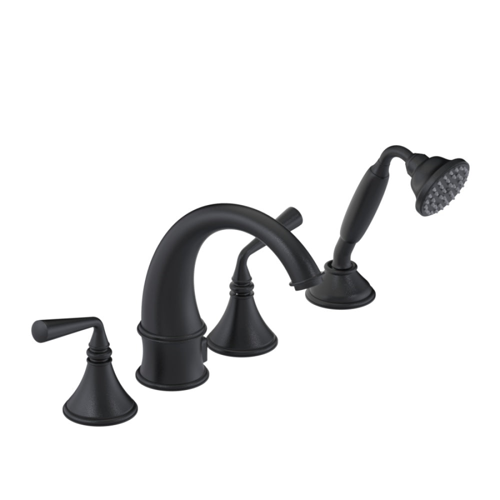 RUBINET T5HJSL Four Piece Roman Tub Filler With Hand Held Shower (Trim Only)