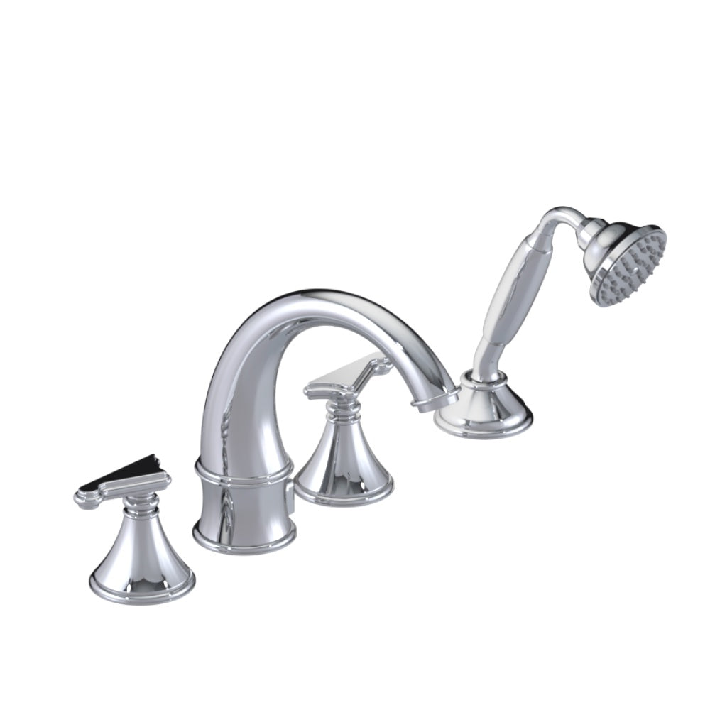 RUBINET T5HJSS Four Piece Roman Tub Filler With Hand Held Shower (Trim Only)