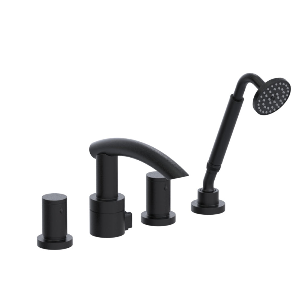 RUBINET T5HNVR Four Piece Roman Tub Filler With Hand Held Shower (Trim Only)