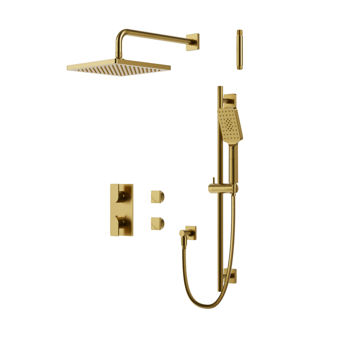 Square Thermostatic Shower Trim Kit 2-way Non-shared (G)