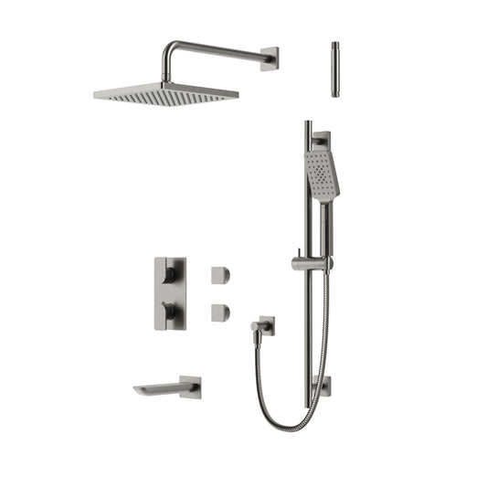Square Rounded Thermostatic Shower Trim Kit 3-way Non-shared (G)